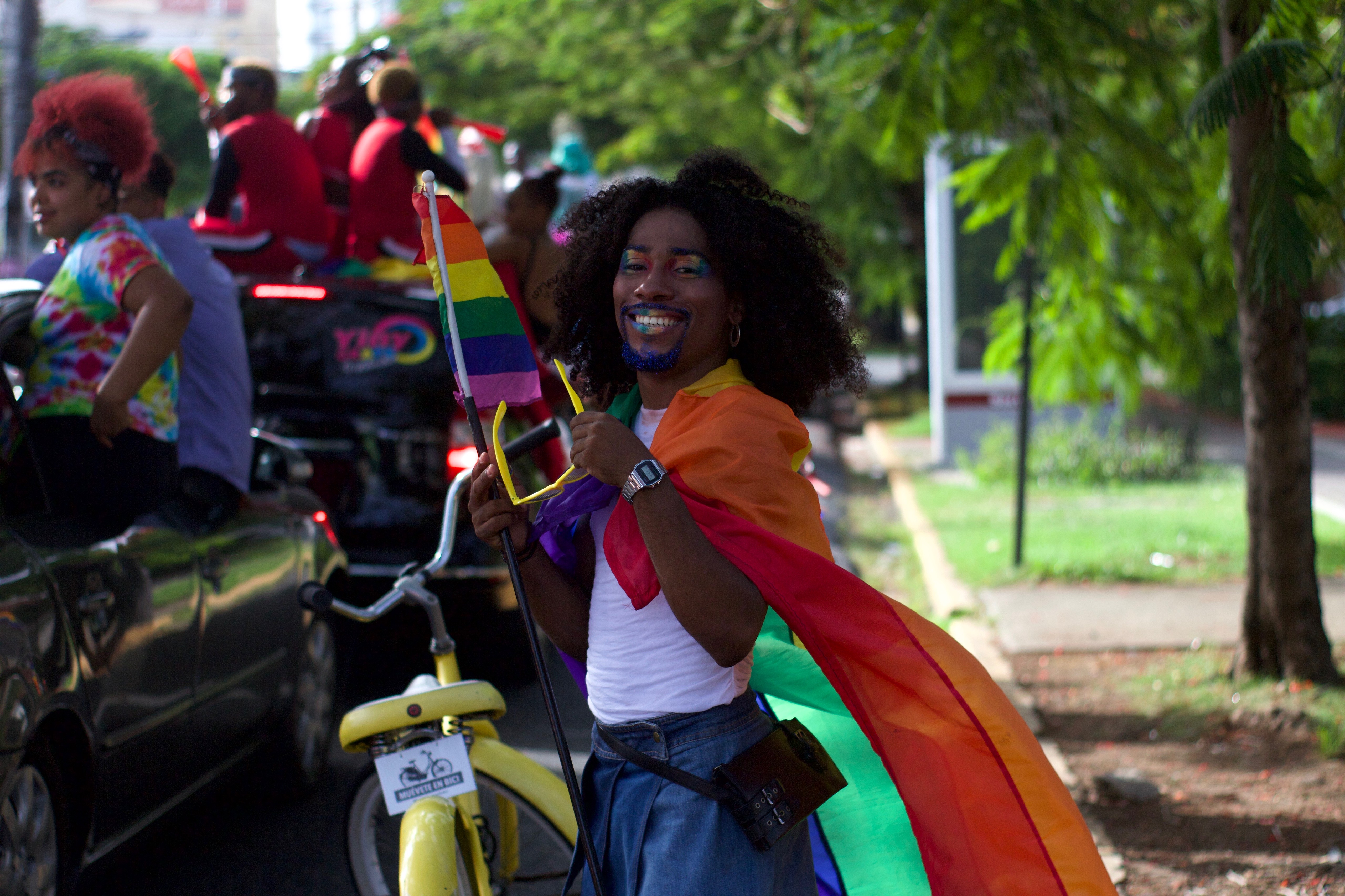 Participant in 2018's Dominican Republic Pride Parade. Photo: UNDP Dominican Republic